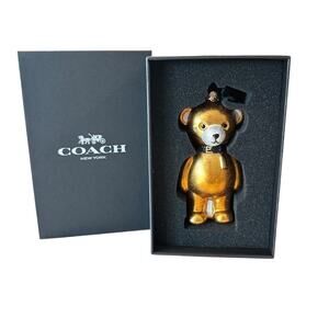 Coach Bear Ornament Boxed - New with small chip